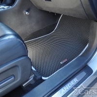 Коврики текстильные на Toyota Highlander III 3 ряда (2013-2019)